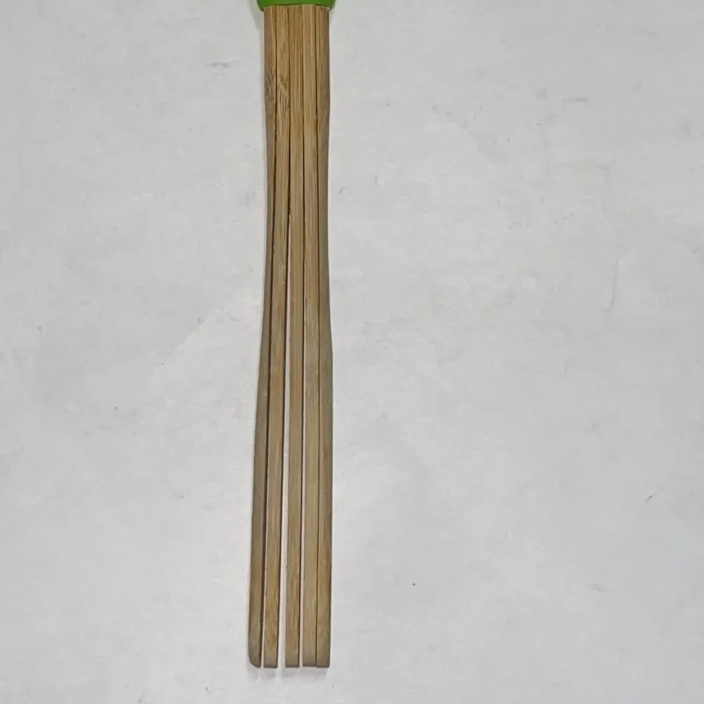Rare Vibrant Green Spoon with Bamboo Handle